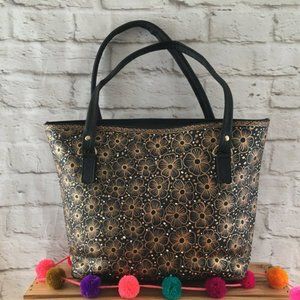 Hand Painted Floral Mexican Purse Handbag